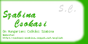szabina csokasi business card