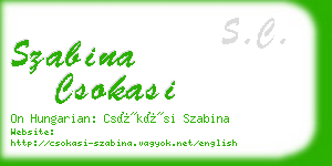 szabina csokasi business card